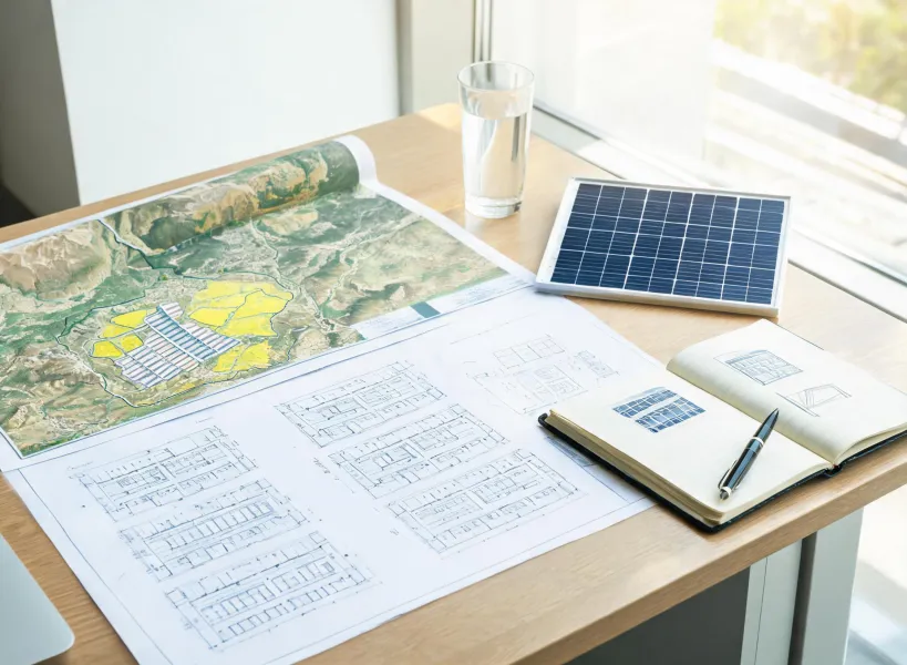 Renewable energy project planning map and technical notes